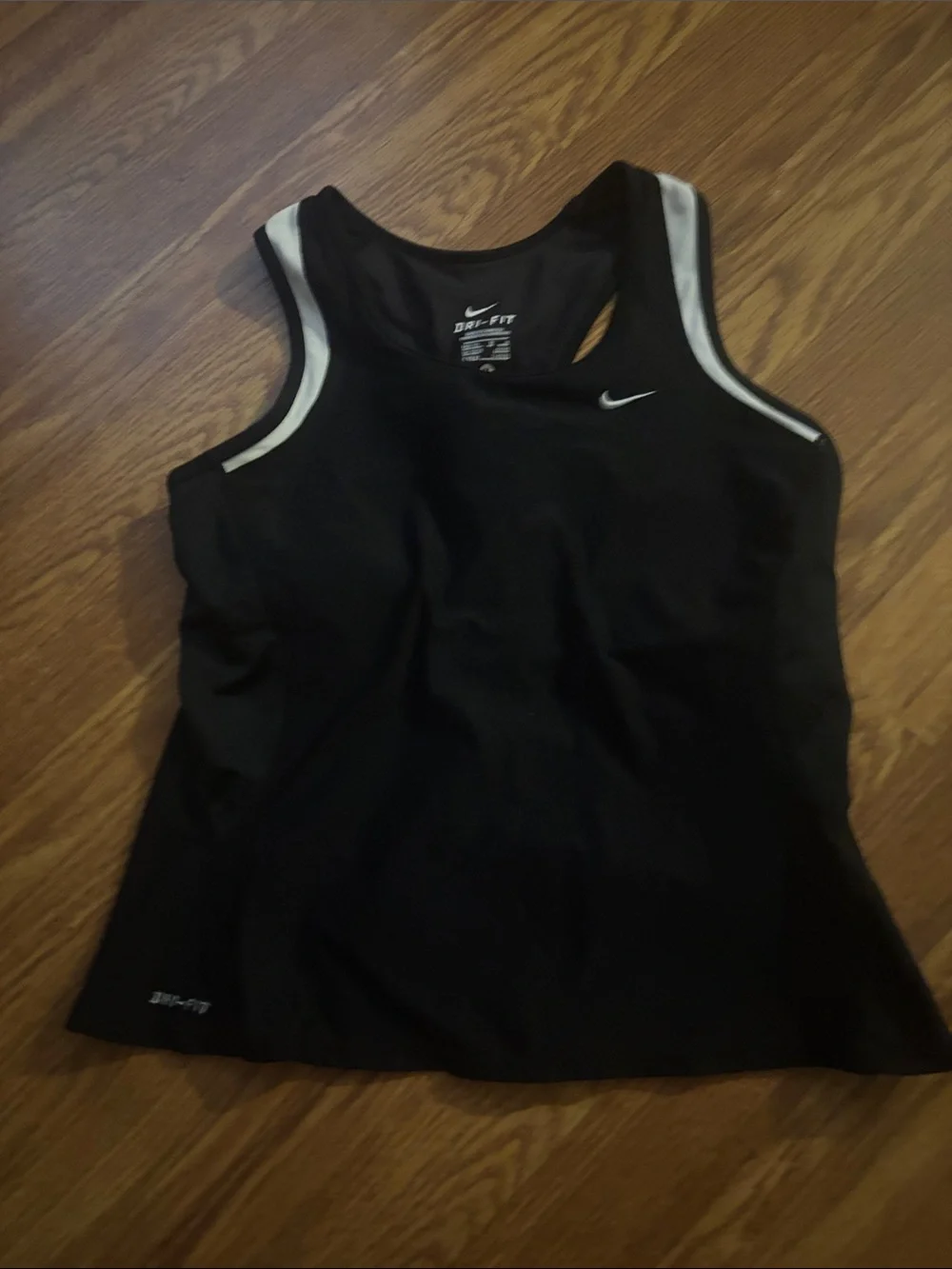 Nike Black Tank Top with White Trim